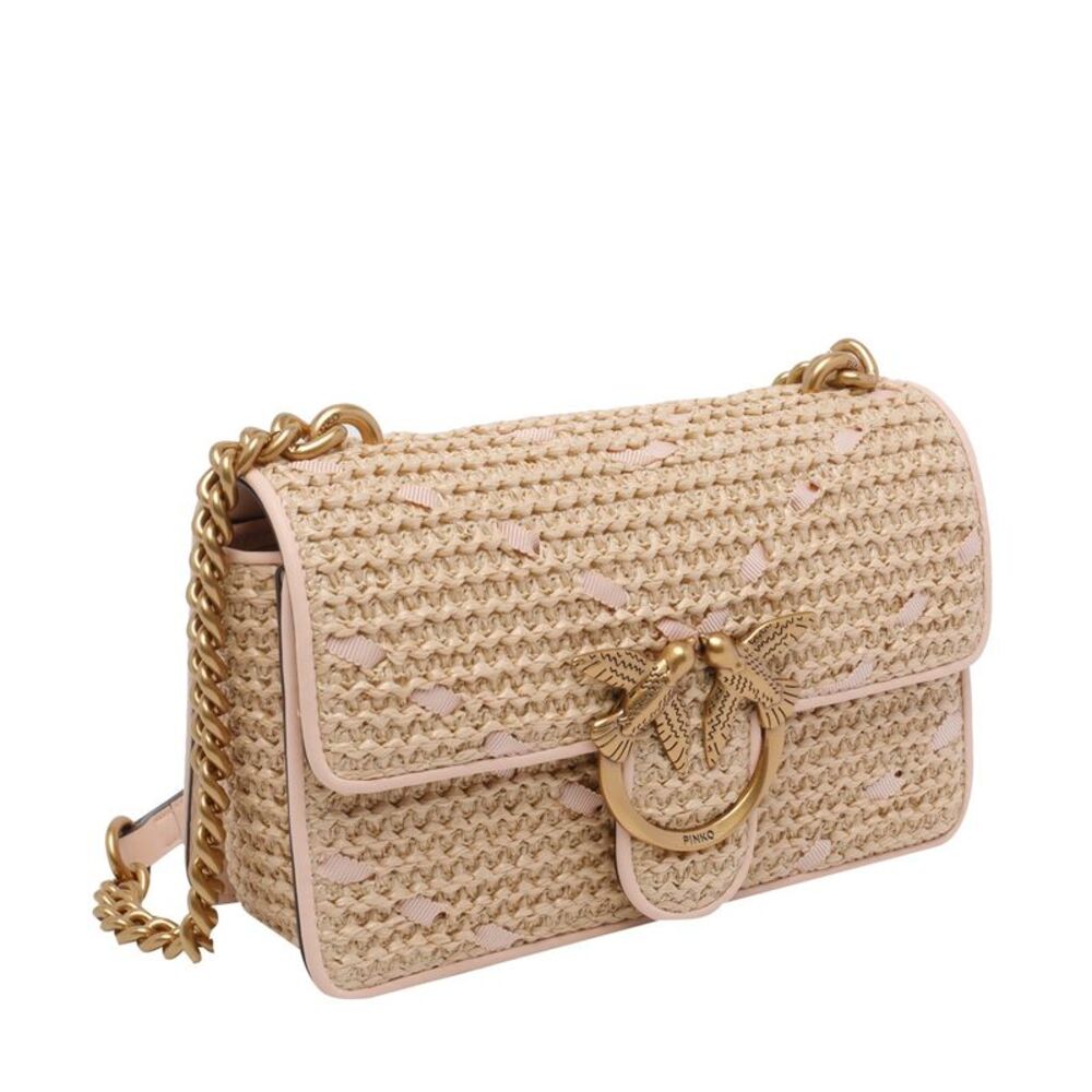 Pinko Women Mini Love One Light Rafia Crossbody Bag - Picture 2 of 4
